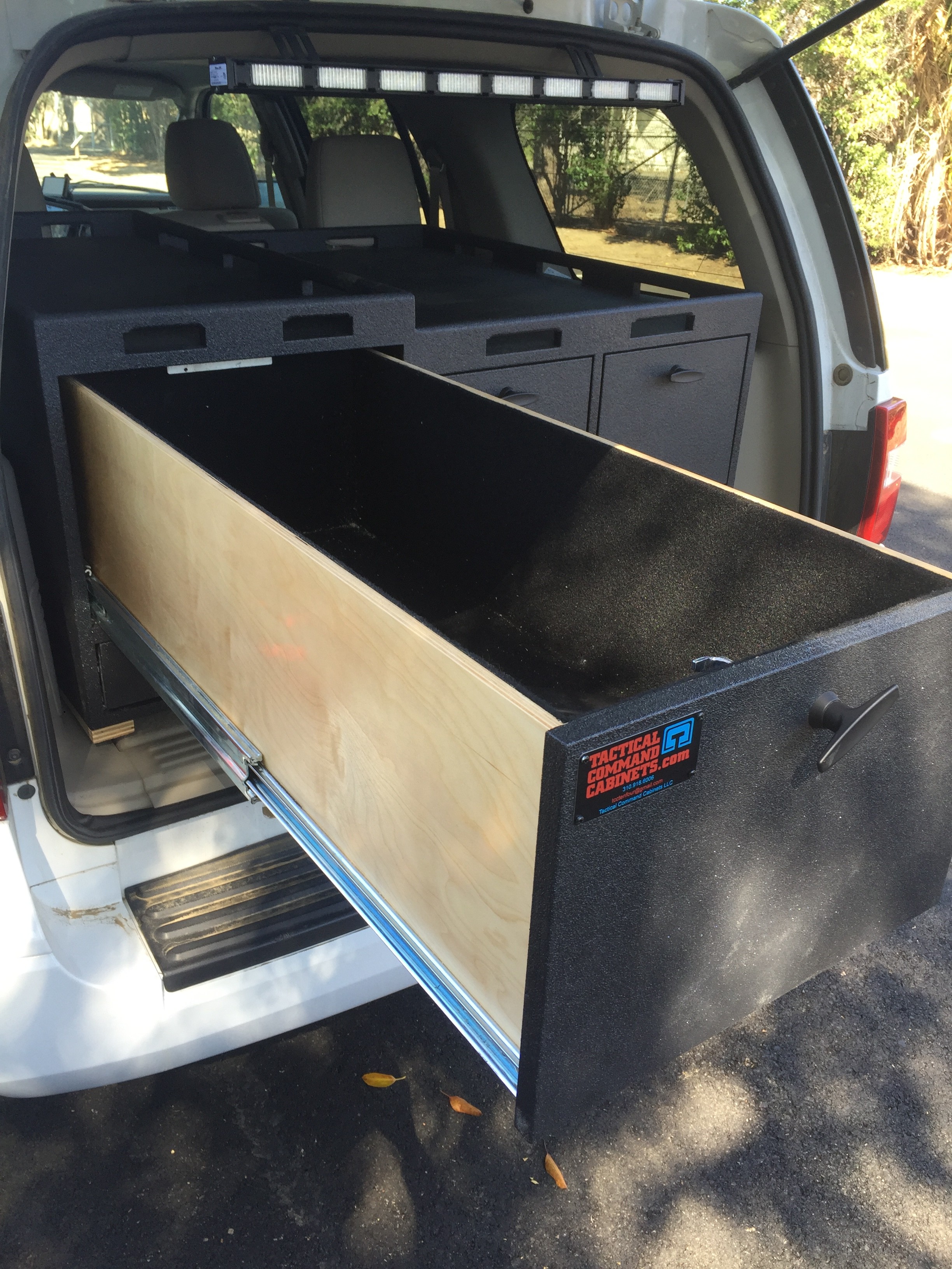 Tactical cabinet for rear of Ford Explorer