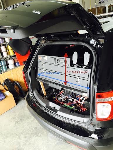 SUV rear storage for law enforcement